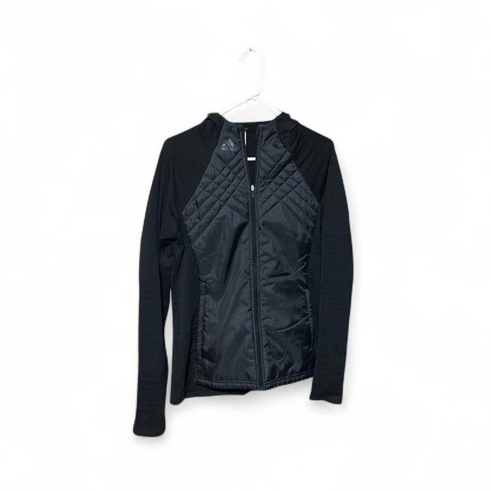 Adidas hoodie jacket - medium - black